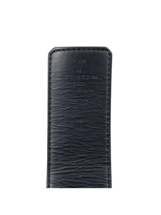 Louis Vuitton Belt LV Initial 40 mm Reversible Monogram Eclipse Black